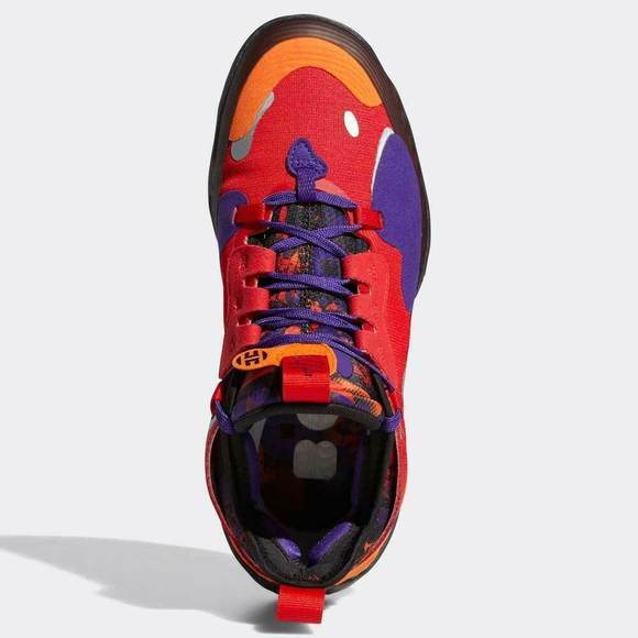 Adidas Harden Vol. 5 Futurenatura G55811 Red / Multi-Color Men's Size 8 - Picture 4 of 7
